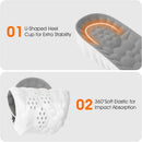 Height Increase Insoles for Men – 4D Cloud-Like Memory Foam Height Booster Insoles - Shock Absorbing Trim-to-Fit Steppers Insoles for Confidence & Effortless Comfort (Gray, 1.4IN / US M 7.5-10.5) — 5