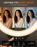 SENSYNE Ring Light with Stand, 50" Phone Tripod with Wireless Remote photo 3