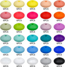 FIVEIZERO 180PCS Silicone Lentil Beads, 30 Colors 12mm Spacer Beads — 2