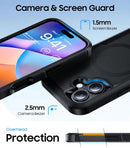 Magnetic for iPhone 16 Case Rugged Dual-Layer Shockproof Black photo 5