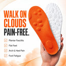 4D Cloud Steppers Insoles for Men and Women - Memory Foam Insoles for Shoes, Boots & Sneakers - Soft Anti-Fatigue Shock Absorption Inserts (Orange, Men: US 8-11) — 3