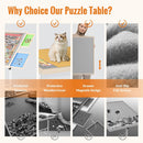 Puzzle Table with Drawers, Adjustable Height & Tilting, Wooden cover — 5