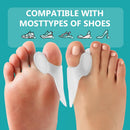 Promifun Bunion Cushion Protector, 10 Packs of Bunion Corrector Pads with Separator for Big Toe, Gel Shield for Foot Pain Relief, Calluses, Corns - White — 4