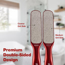 Probelle Double Sided Multidirectional Nickel Foot File Callus Remover - Immediately Reduces calluses and Corns to Powder for Instant Results, Safe Tool (Red) — 2