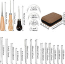Leather Sewing Kit, Professional Leather Repair Kit with Upholstery Thread, Sewing Awl Hand Sewing Punch Stitching Needles for Craft DIY Tool (A Style) — 3