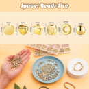 Gold Spacer Beads 2160 Pieces Bracelet Beads for DIY Jewelry Making(Gold, Sliver, Rose Gold, KC Gold) — 3