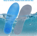 1Pair Blue Silicone Gel Reusable Honeycomb Full Length Non Slip Comfort Sports Insole Air Cushion Damping Shoe Pad Cushion Shoe Inserts for Men Women (L:11.4in) - S:9.8in — 8