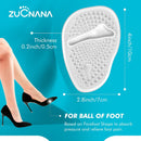 ZUCNANA Ball of Foot Cushions, Gel Shoe Inserts Heel Inserts Women 2 Pairs - Clear — 4