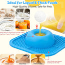 Slow Feeder Dog Bowls & Lick Mat for Liquid and Thick Treat, Anti-Slip Dog Lick Bowl with Interactive Rolling Ball, 5/6 Cup Pup Licking Toy for Large Medium Small Dogs and Cats-Large Blue — 3