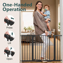 Cumbor 30-48 in Baby Gate for Stairs, Auto Close Dog Gate Indoor, Black — 7