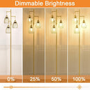 Dimmable Floor Lamp, Industrial Floor Lamps for Living Room, Gold Tree Lamp Standing Lamp Tall Lamps with 3 Elegant… — 3