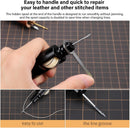 WUTA Repair Stitch Kit Leathercraft Stitch Awl Tool with 5 Pcs Small Chrome-Plated Needle, for Leather, Belt, Canvas, Fabric, Bag Repair Professional Stitcher Leather Craft Tool | Basic (Stitch Awl Kit+3 Colors Wax Thread) — 7