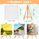 Mimorou 150 Pack Mini Canvas with Easel for Painting Wood, 5 x 5 Inch — 2