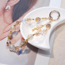 Beaded Phone Wrist Strap, Crystal Key chain Wristlet, Cute Purse Bag Charms photo 4