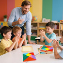 3 Otters Tangram Puzzle, Wooden, 4PCS — 3