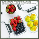 KOMUEE 10 Packs 30 oz Glass Meal Prep Containers with Lids — 4