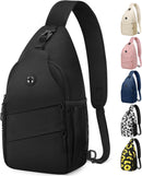 Pritent Crossbody Bags for Women Men Trendy Sling Bag Backpack Casual Chest Bag with Convertible Shoulder Strap | Medium | Black — 1