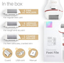 Essy Electric Foot File Rechargeable with 5 Replacement Rollers (White) — 4