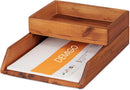 DEMIGO Desk Organizer Letter Tray Set of 2, Natural Acacia Wood Paper Tray — 1