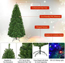 Goplus 7FT Pre-Lit Artificial Christmas Tree Auto-Spread/Close up Branches 11 Flash Modes with Multicolored 400 LED Lights & Metal Stand — 4