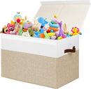 Large Toy Storage Box with Lid, Toy Chest Bin Boxes Basket with Dividers — 1