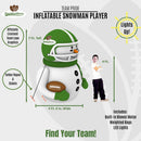Sporticulture Baltimore Ravens Inflatable Snowman Player – 7 Ft Tall Yard Decoration w/LED Lights | NFL Holiday Football Snowman | Built-in Blower Motor, Weather-Resistant, Indoor/Outdoor Use — 8