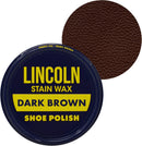 Lincoln Shoe Polish Wax - 2-1/8 oz | Made in USA Since 1925 | Dark Brown — 1