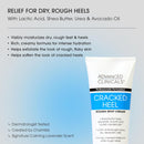 Advanced Clinicals Cracked Heel Foot Cream Skin Care Moisturizer Lotion For Feet W/Shea Butter | Helps Heal Cracked Skin, Rough Spots, Calluses, & Dry Skin | Foot Lotion | Hand Lotion| Large 8 Fl Oz - Cracked Heel Foot Lotion — 2