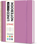 Taja Large Spiral Lined Notebook for Work, Journal for Women & Men | A-Purple | A-Lined (1Pack) — 1
