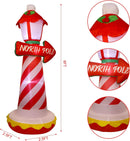 Juegoal 6 FT Christmas Inflatables Outdoor Decorations, Inflatable Xmas Lighthouse, Lighted Blow Up North Pole Sign with Built in LED Lights, Light Up Holiday Winter Lawn Yard Garden Decor — 2