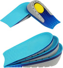 AOMIG Height Increase Insoles 1.5cm Unisex Invisible Heel Lift Inserts Half Increased Shoe Lifts Soft Elastic Breathable Shoe Insoles Shock Absorption Heel Cushion Pads High Pads for Men Women, Blue — 1