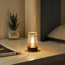 Mini Soft Warm LED Night Light, Battery Operated Portable Glass Lamp with Timer, Art Deco Style, Crystal Color, for… — 1