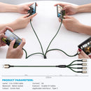 2Pack 4FT Multi Charging Cable ，USB C Splitter Cable，4 in 1 Fast Charging QC3.0 Nylon Braided Charging Cord with 4 Type-C Cable, for iPhone 17/16/15 Pro Max/Android and Tablets (USB C Splitter Cable) 6