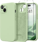 Magnetic for iPhone 15 Case Silicone Matcha — 1