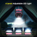Peouix Portable Rechargeable Fan, 20000mAh Cordless Battery Powered Camping Tent Fans with LED Lantern, Operated Outdoor Ventiladores for Travel Camp Fishing Office Home Essentials — 5
