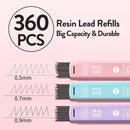 Four Candies Pastel Mechanical Pencil Set with Case, 6-Pack | 0.5mm + 0.7mm + 0.9mm — 2