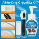 Suede Shoe Cleaner, Suede & Nubuck Cleaner Removes Dirt and Stains, No-Rinse Foam Suede Cleaner Kit for Suede, Nubuck — 7