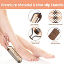 Foot File Foot Scrubber Pedicure - Callus Remover for Feet Easkep Professional Grater Rasp Foot Scraper Corns Callous Removers Cracked Dead Skin Remover for Dry and Wet Feet (Golden) — 2