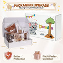 3D Happy Birthday Banner, Pre-Strung Felt Party Decorations (Brown) — 5