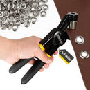 Heavy Duty Grommet Tool Kit with 1/2 Inch Die and 300 Sets of 12MM Grommets,Handheld Manual Eyelet Tool Rivet Press Punch Pliers for Leather Canvas Fabric | 1-Die Set: 1/2" — 1