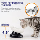 Y YHY Ceramic Cat Slow Feeder, Elevated Dog Food Bowl Tilted Design, Slow Feeder Bowl no Black Chin, Cat Shape for Dry and Wet Food — 7