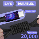 Dual USB-C 4 in 1 Multi Charging Cable, Charging Cords for Multiple Devices 5