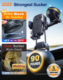 YRU True Military-Grade [360° Rotation Suction] 2026 Ultimate Car Phone Holder Mount 【90+LBS Safest Strongest & Patent Certs】 Dashboard Windshield Vent for iPhone 18 Pro Max Samsung Webcam,Gloss Black | Jet Black photo 4