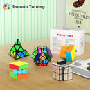Vdealen Speed Cube Set, Cube Bundle 2x2 3x3 Pyramid Dodecahedron Mirror Magic Cube Pack, Puzzle Cube Collection Toys Easter Valentines Gift for Kids Teens Adults [5 Pack] — 3