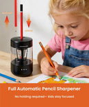 Electric Pencil Sharpener for Classroom, Fully Automatic, Black — 2