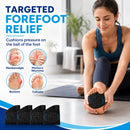 Dropsky Metatarsal Pads Sleeves Anti-Slip Inserts with Gel, 4 Packs - Ball of Foot Cushions for Women, Metatarsal Pads Women & Mens, Pain Relief,Soft Padding - Sesamoiditis, Metatarsalgia - Black 7