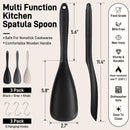 3 PACK Silicone Cooking Spoon Spatula for Nonstick Cookware, Heat‑resistant — 7