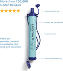 LifeStraw Personal Water Filter for Hiking, Travel and Emergency, Blue, 1PK — 2