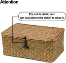 Wicker Storage Basket with Lid, Seagrass Storage Baskets for Organizing — 5