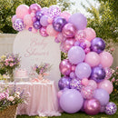 Pink and Purple Balloons, 60Pcs Girls Women Birthday Princess Party Balloon | Purple Pink — 8